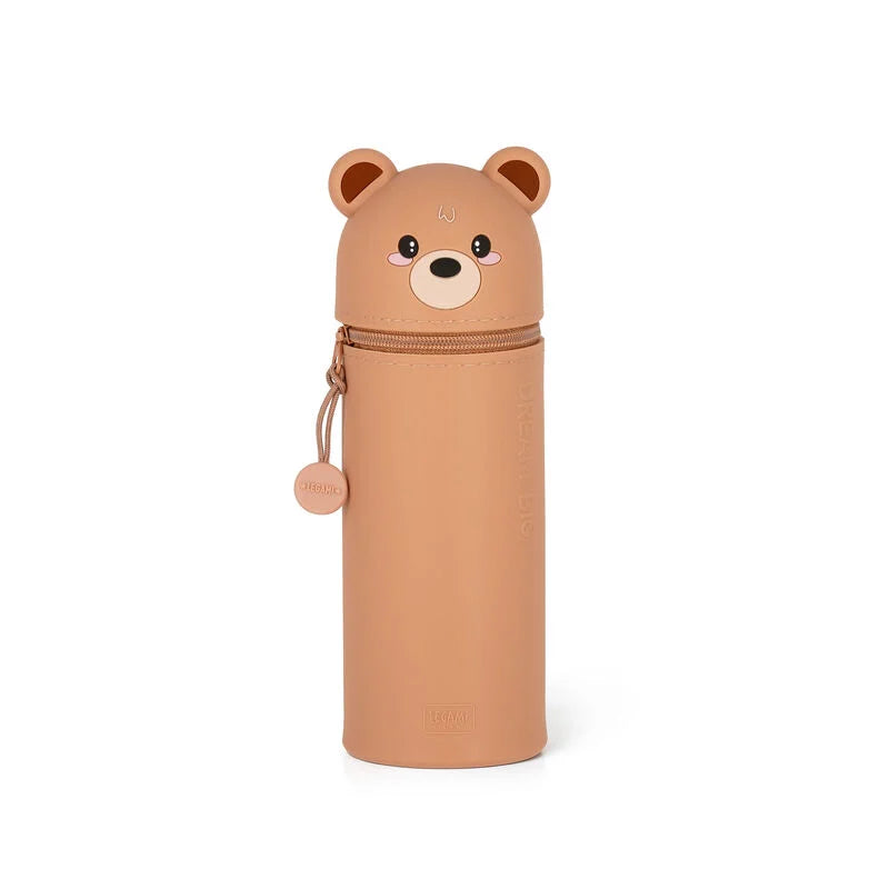 Legami 2 in 1 Soft Silicone Pencil Case - Kawaii Teddy Bear