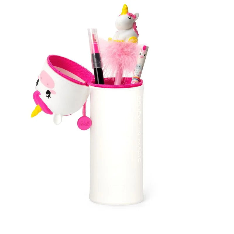 Legami 2 in 1 Soft Silicone Pencil Case - Kawaii Unicorn