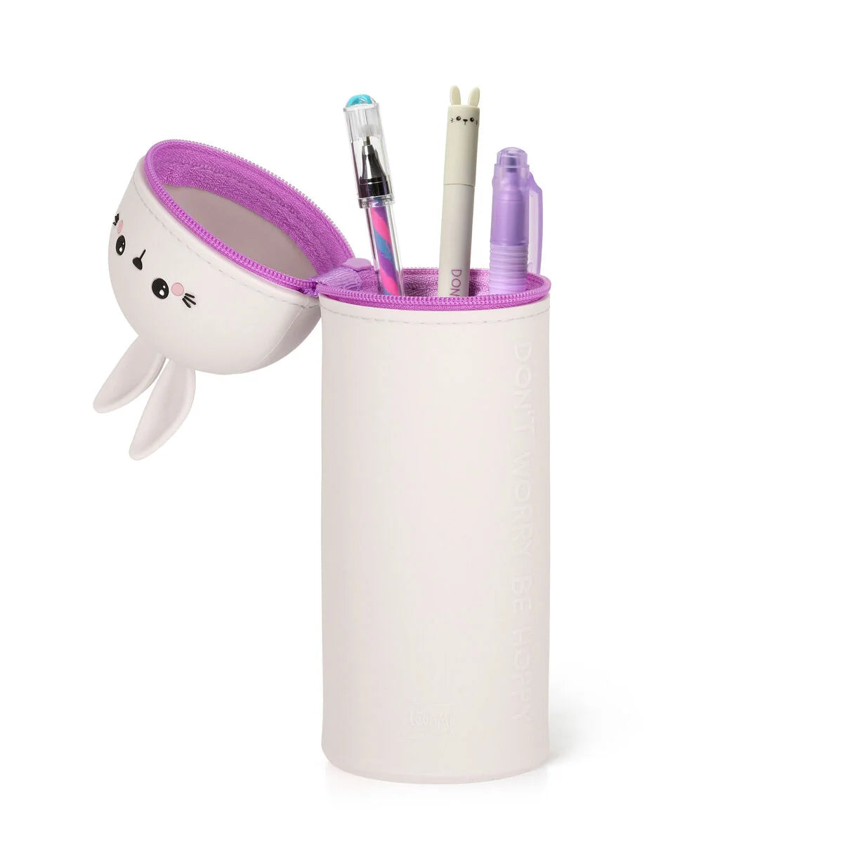 Legami 2 in 1 Soft Silicone Pencil Case - Kawaii Bunny