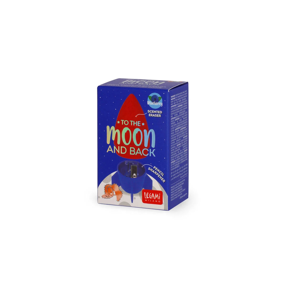 Legami Sharpener With Eraser - To The Moon And Back