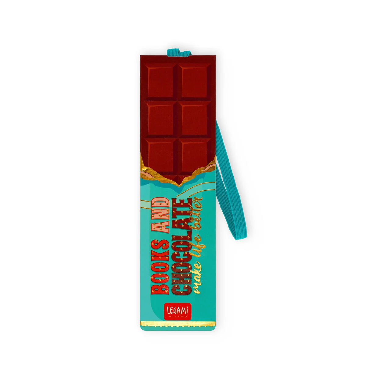 Legami Bookmark With Elastic Band - Chocolate