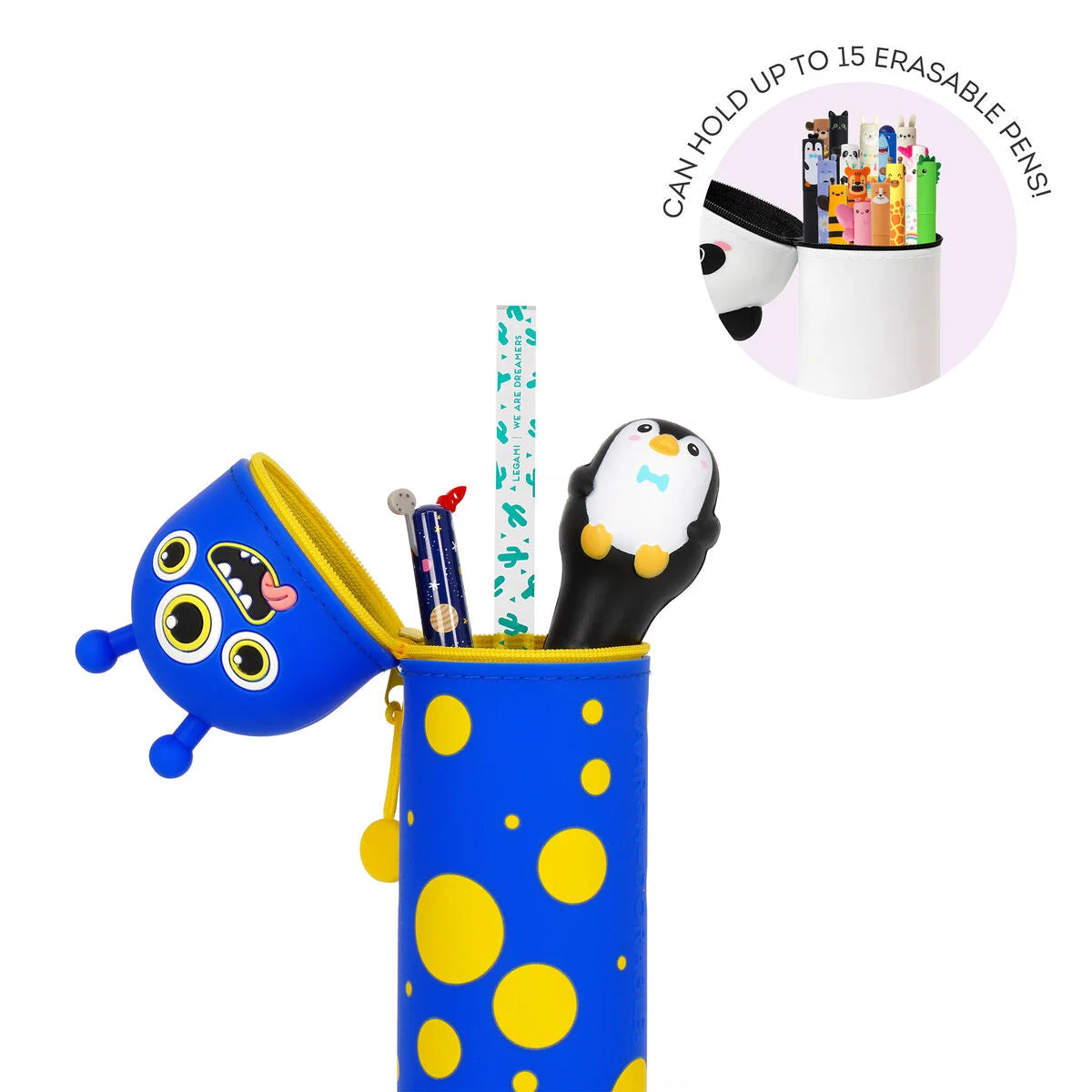 Legami 2-In-1 Silicone Pencil Case - Kawaii - Monster "Aaargh-Dorable!"