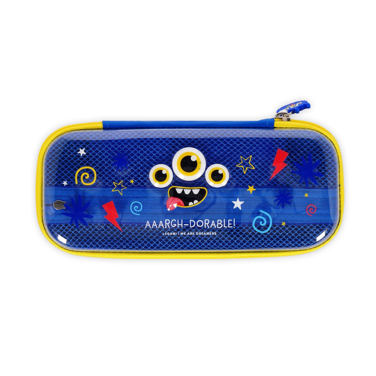 Legami Rigid Transparent Pencil Case - WonderWow - Monster