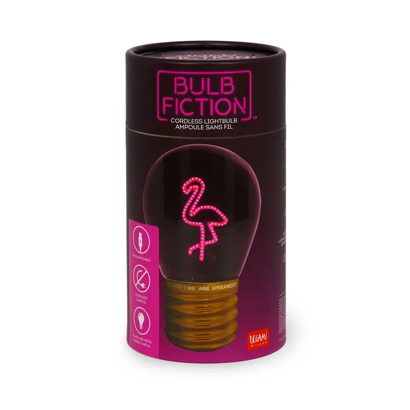 Legami Bulb Fiction Light Bulb Table Lamp - Flamingo