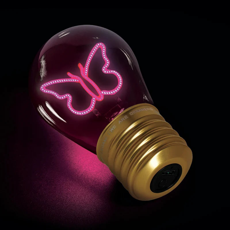 Legami Bulb Fiction Light Bulb Table Lamp - Butterfly