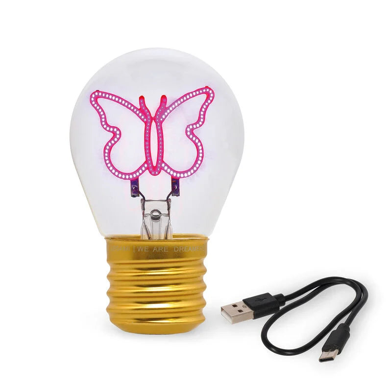 Legami Bulb Fiction Light Bulb Table Lamp - Butterfly