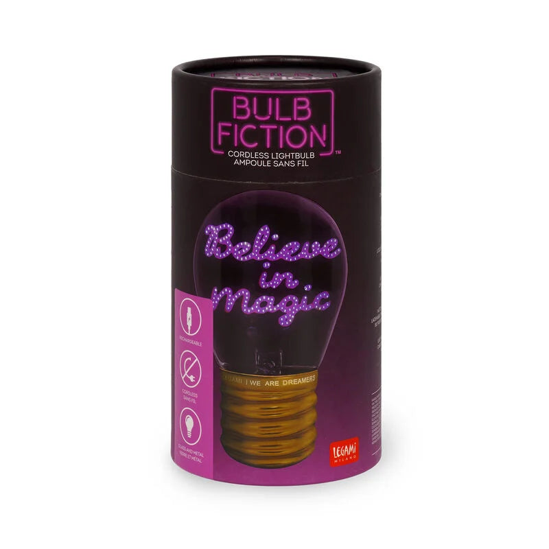 Legami Bulb Fiction Light Bulb Table Lamp - Believe In Magic