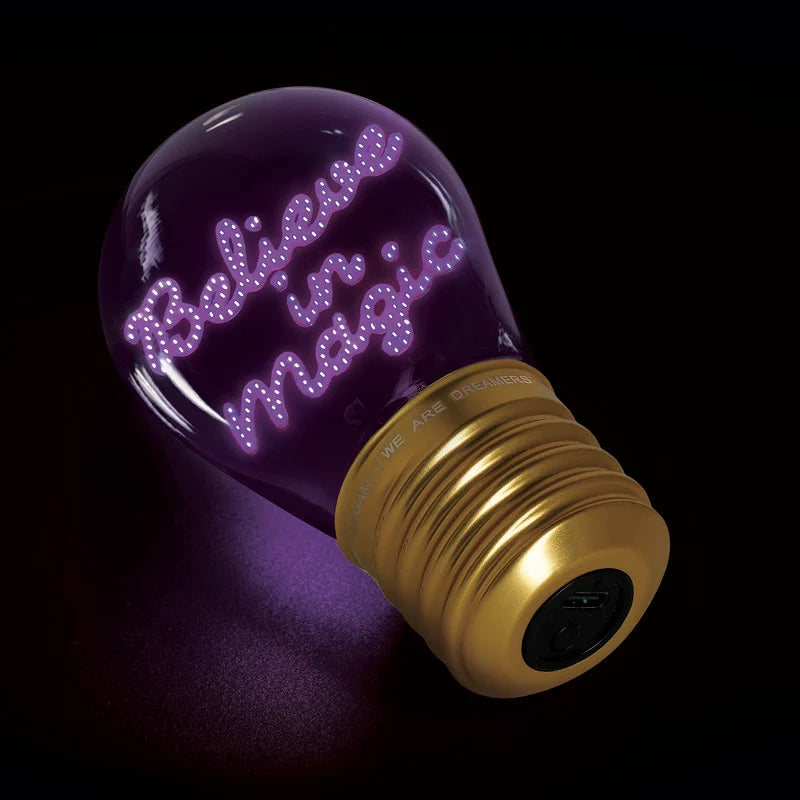 Legami Bulb Fiction Light Bulb Table Lamp - Believe In Magic