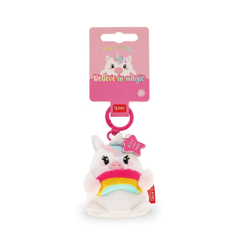 Legami Plush Key Ring - Tiny Super Soft! - Unicorn - Believe In Magic