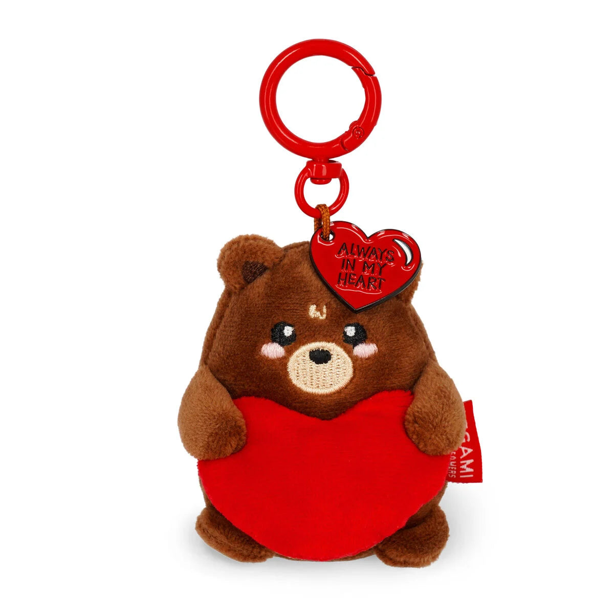 Legami Plush Key Ring - Tiny Super Soft! - Teddy Bear - Always In My Heart