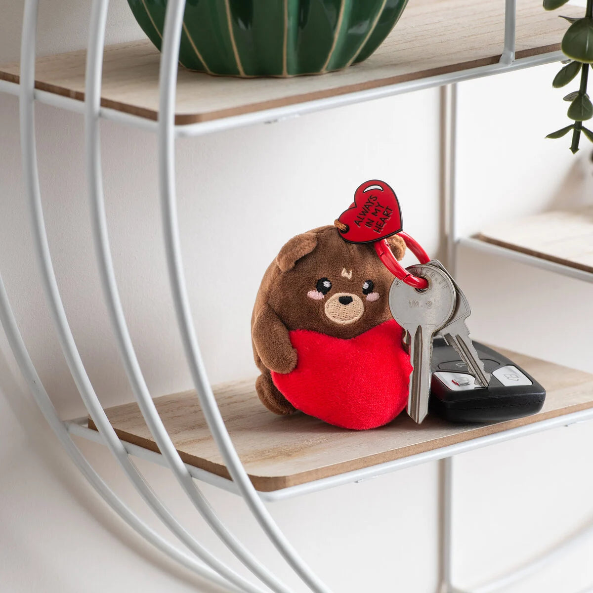 Legami Plush Key Ring - Tiny Super Soft! - Teddy Bear - Always In My Heart