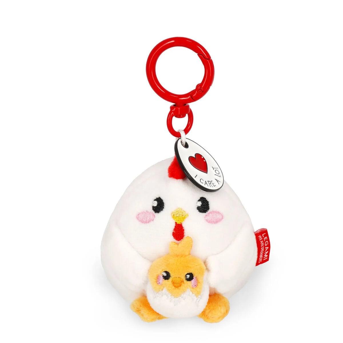 Legami Plush Key Ring - Tiny Super Soft! - Hen - I Care A Lot