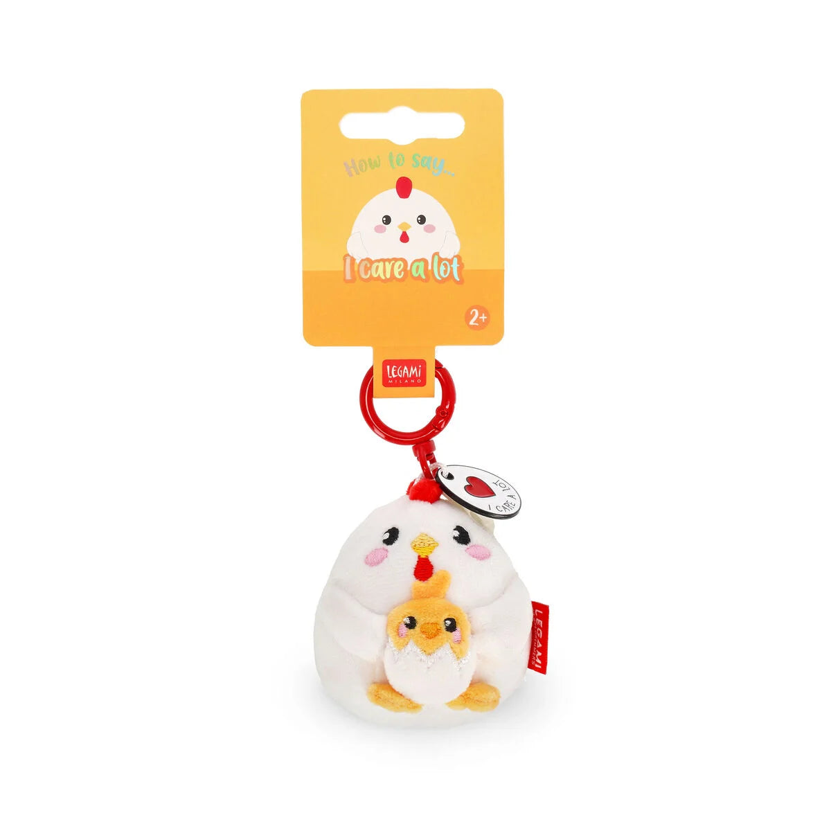 Legami Plush Key Ring - Tiny Super Soft! - Hen - I Care A Lot