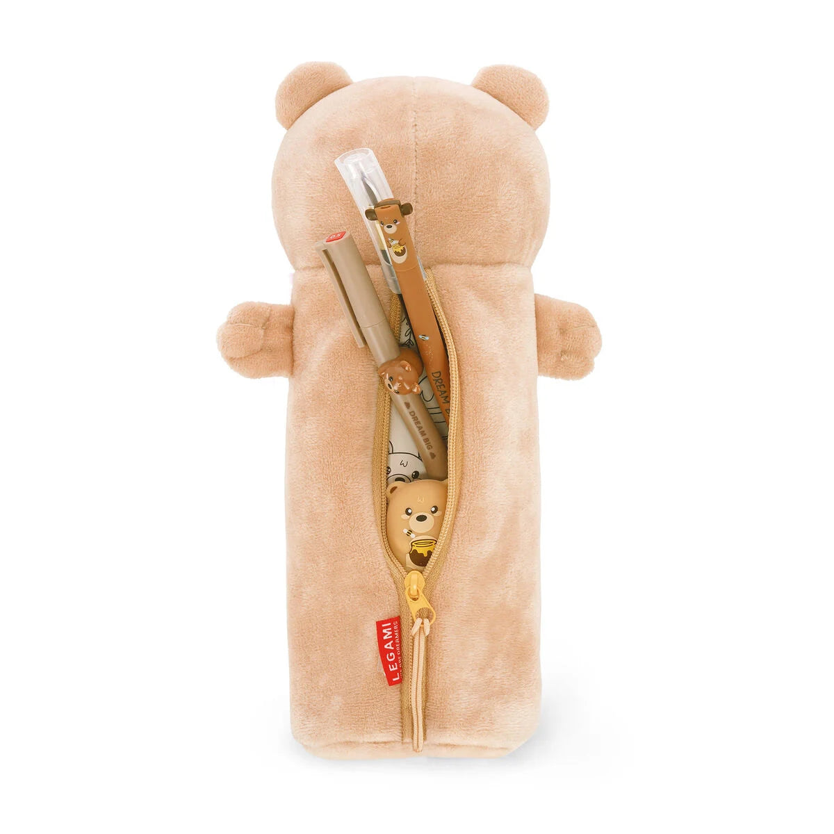 Legami Soft Plush Pencil Case - Super Soft! - Teddy Bear "Dream Big"