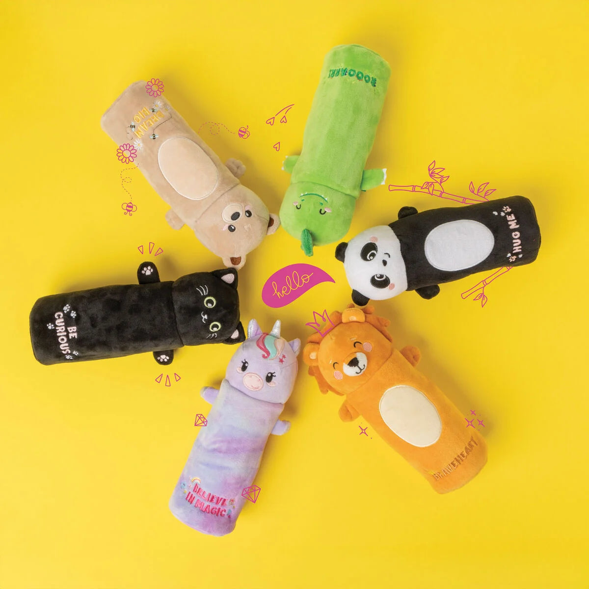 Legami Soft Plush Pencil Case - Super Soft! - Teddy Bear "Dream Big"