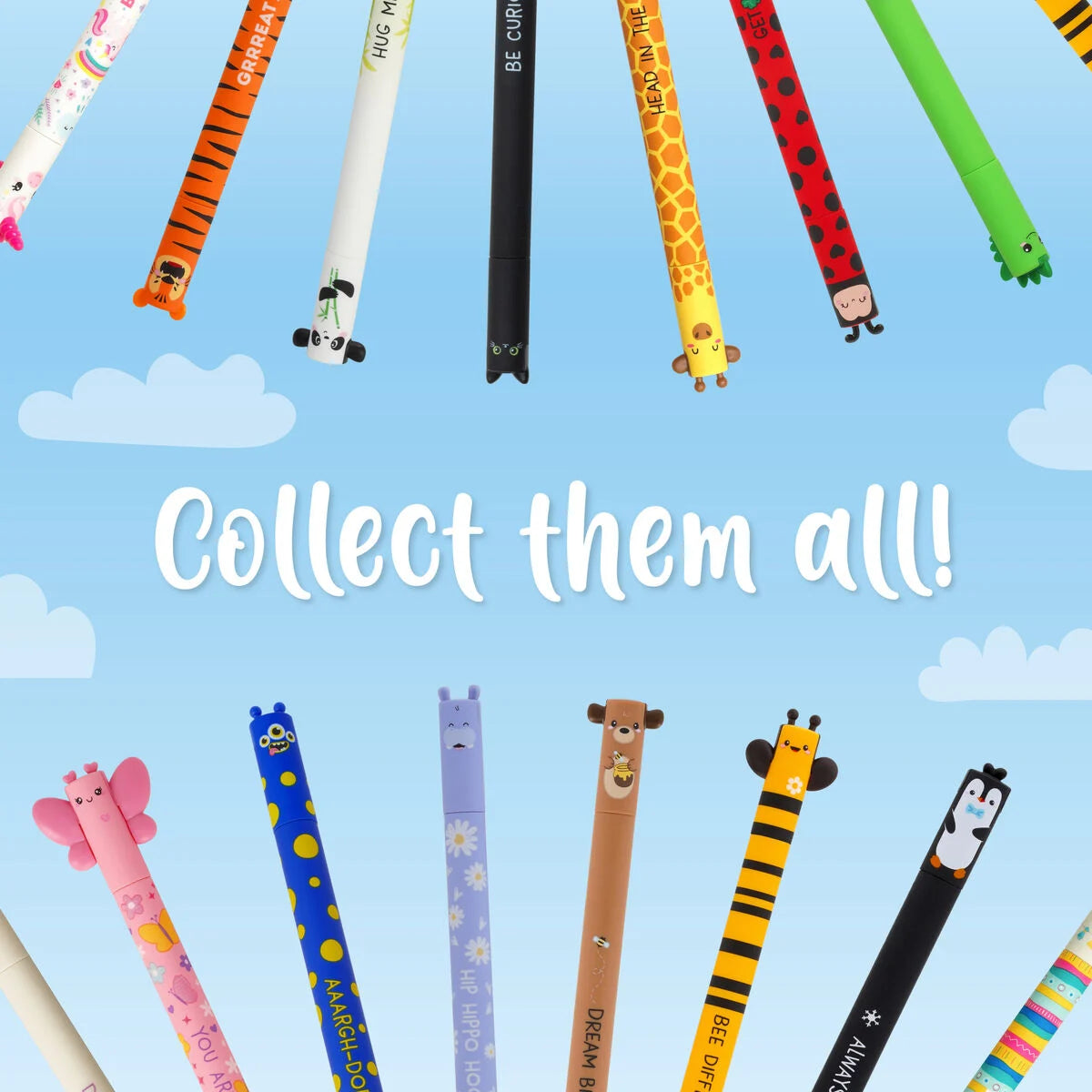 Legami Erasable Gel Pen 0.7mm Blue Ink - Monster "Aaargh-Dorable!"