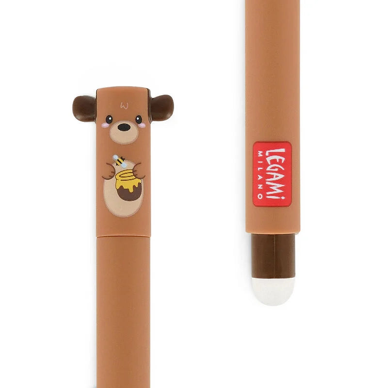 Legami Erasable Gel Pen 0.7mm Red Ink - Teddy Bear "Dream Big"