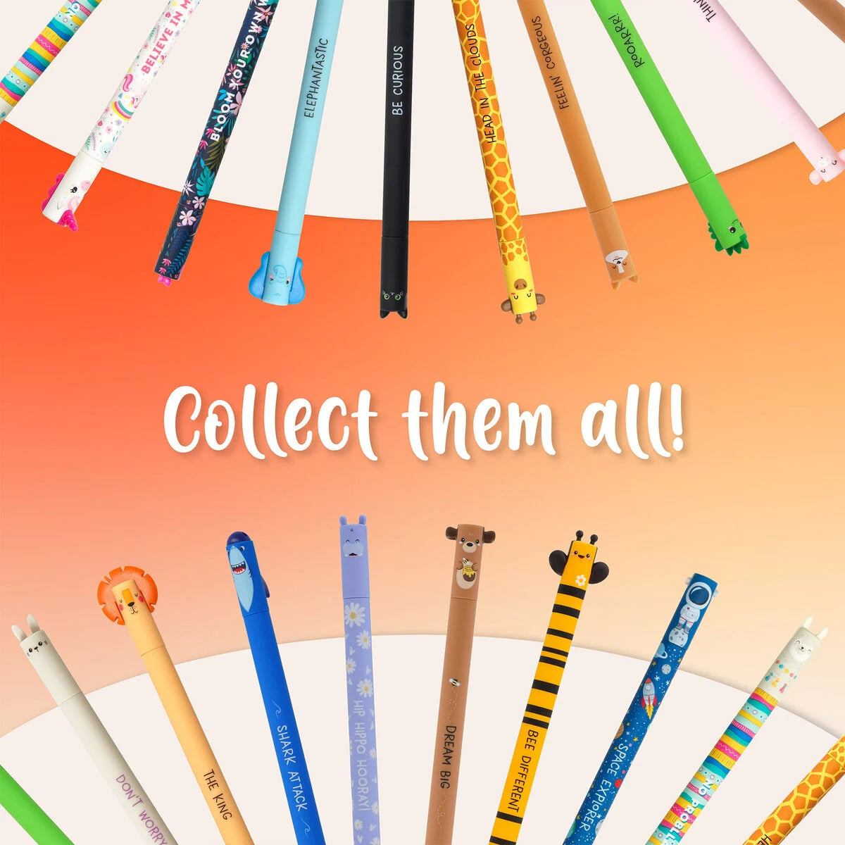 Legami Erasable Gel Pen 0.7mm Red Ink - Teddy Bear "Dream Big"