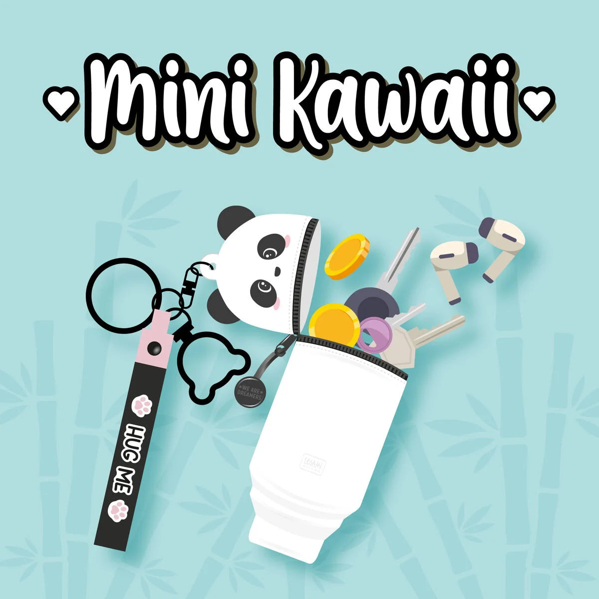 Legami Coin Purse With Keychain - Mini Kawaii - Panda