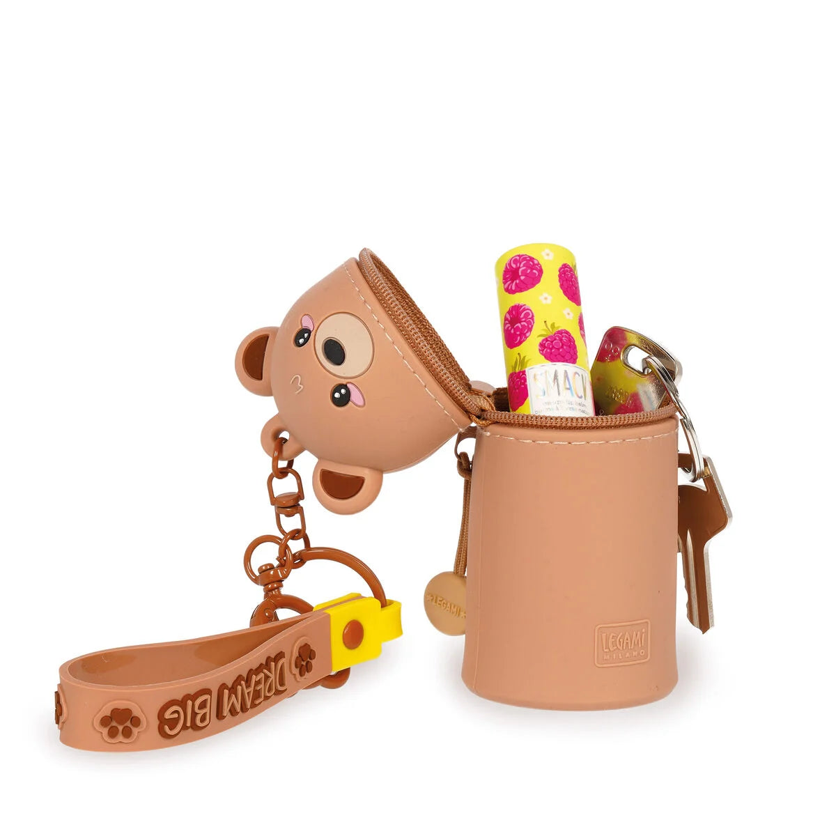 Legami Coin Purse With Keychain - Mini Kawaii - Teddy Bear