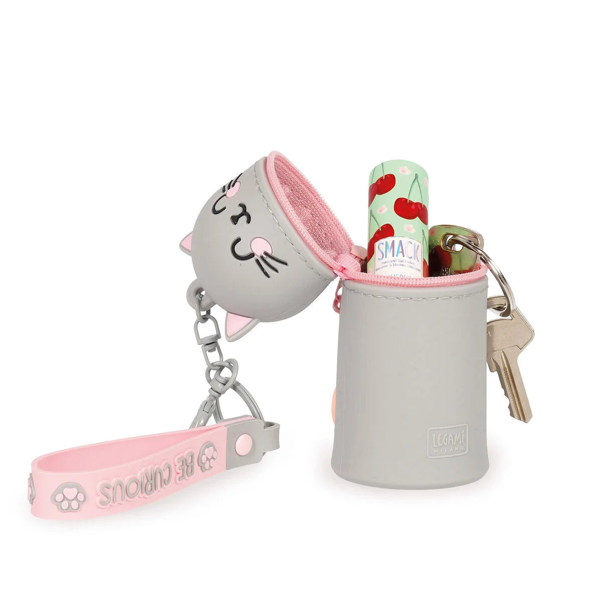 Legami Coin Purse With Keychain - Mini Kawaii - Kitty