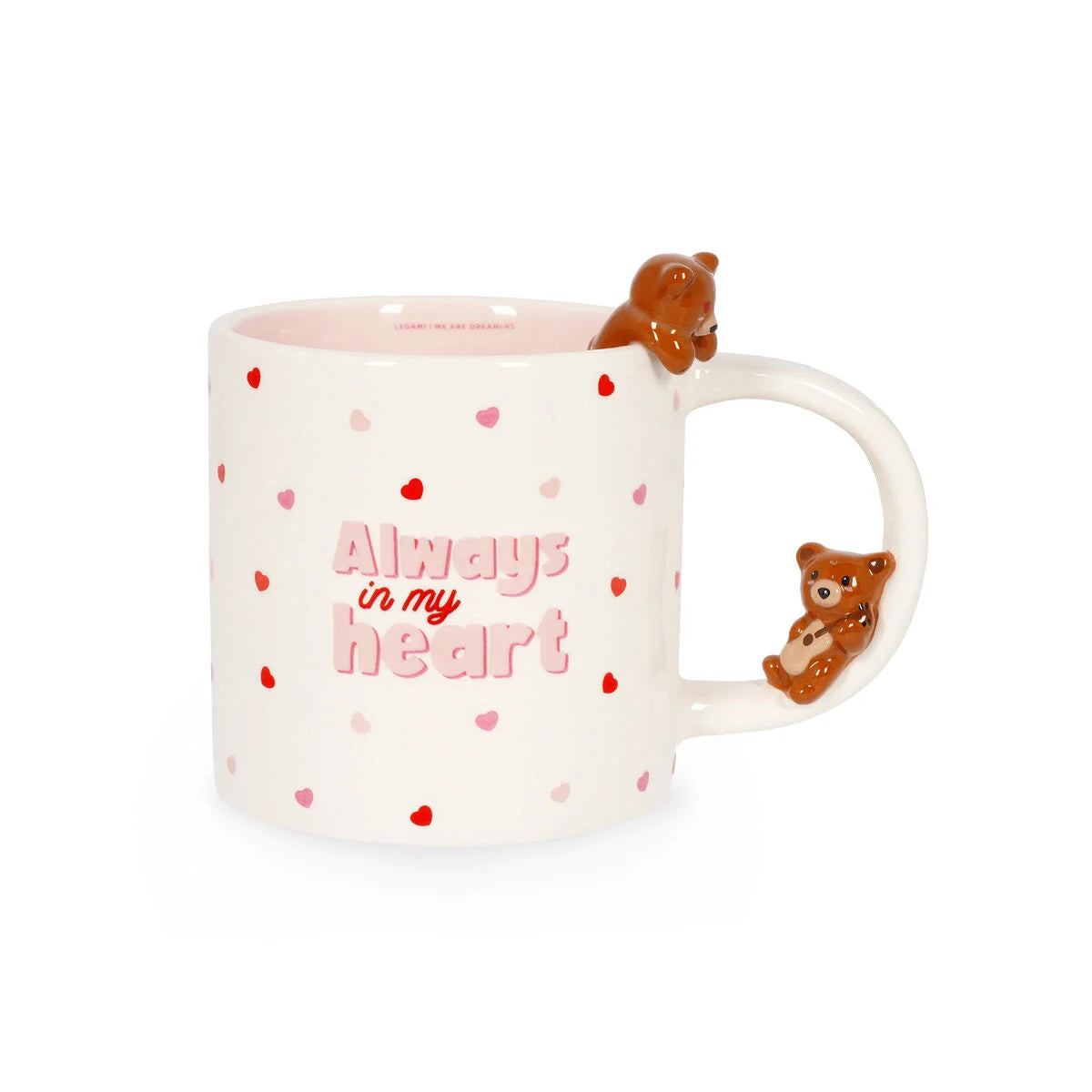Legami Stoneware Cup 350ml - Too Cute To Handle - Always In My Heart