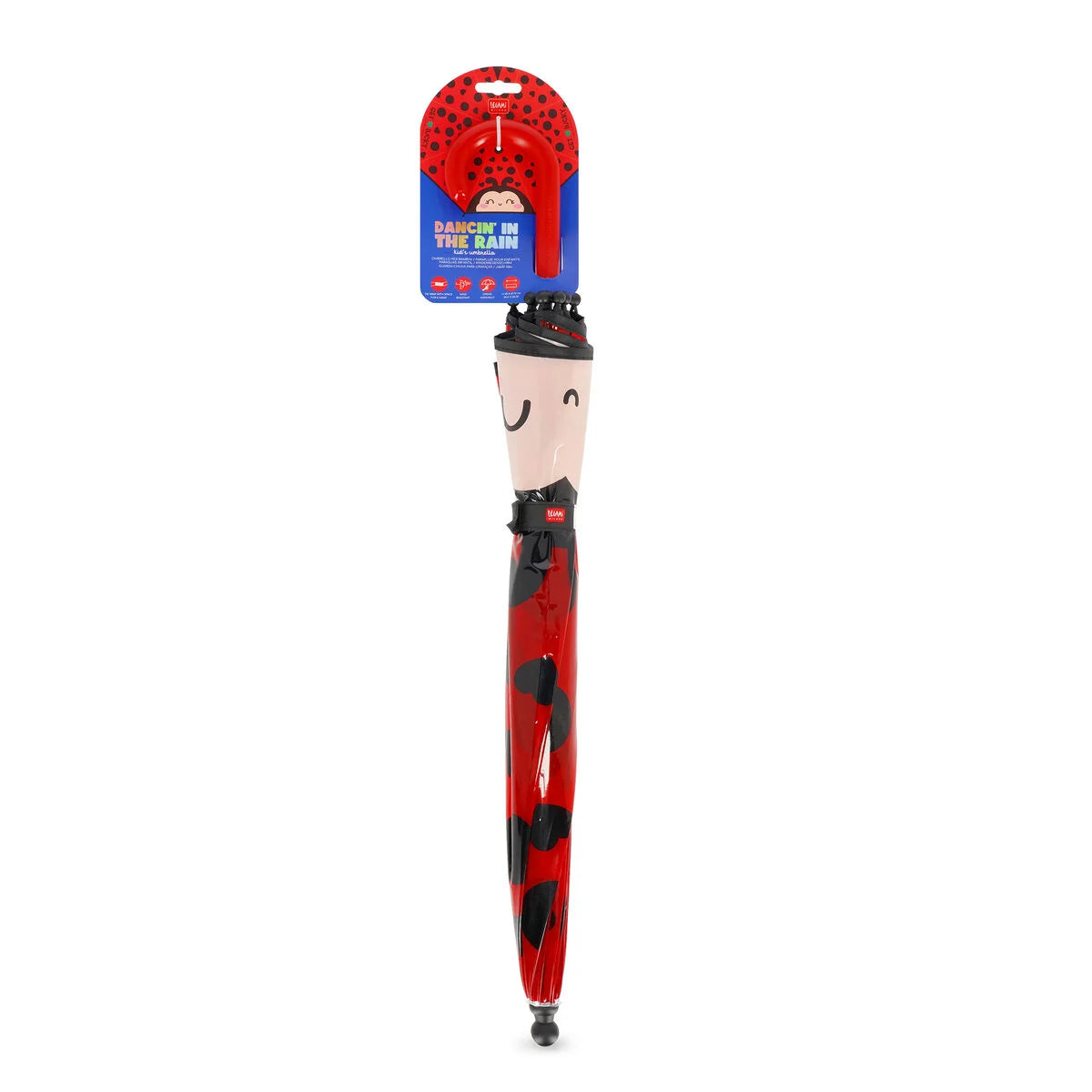 Legami Kids' Umbrella - Dancin’ In The Rain - Ladybug