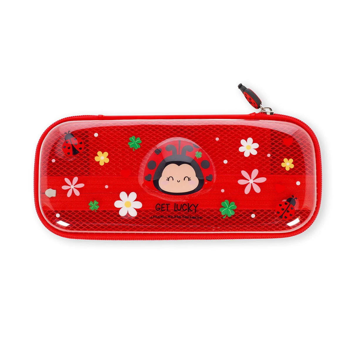 Legami Rigid Transparent Pencil Case - WonderWow - Ladybug