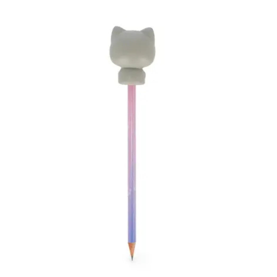 Legami Pencil With Squishy - Squeezies - Kitty / Meow
