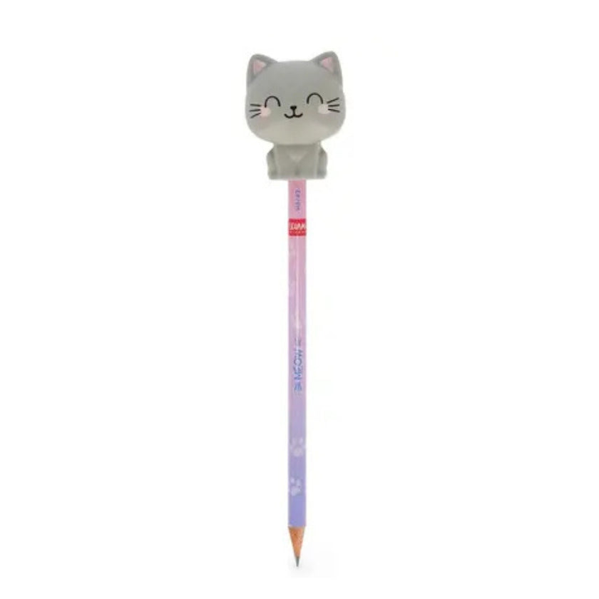 Legami Pencil With Squishy - Squeezies - Kitty / Meow