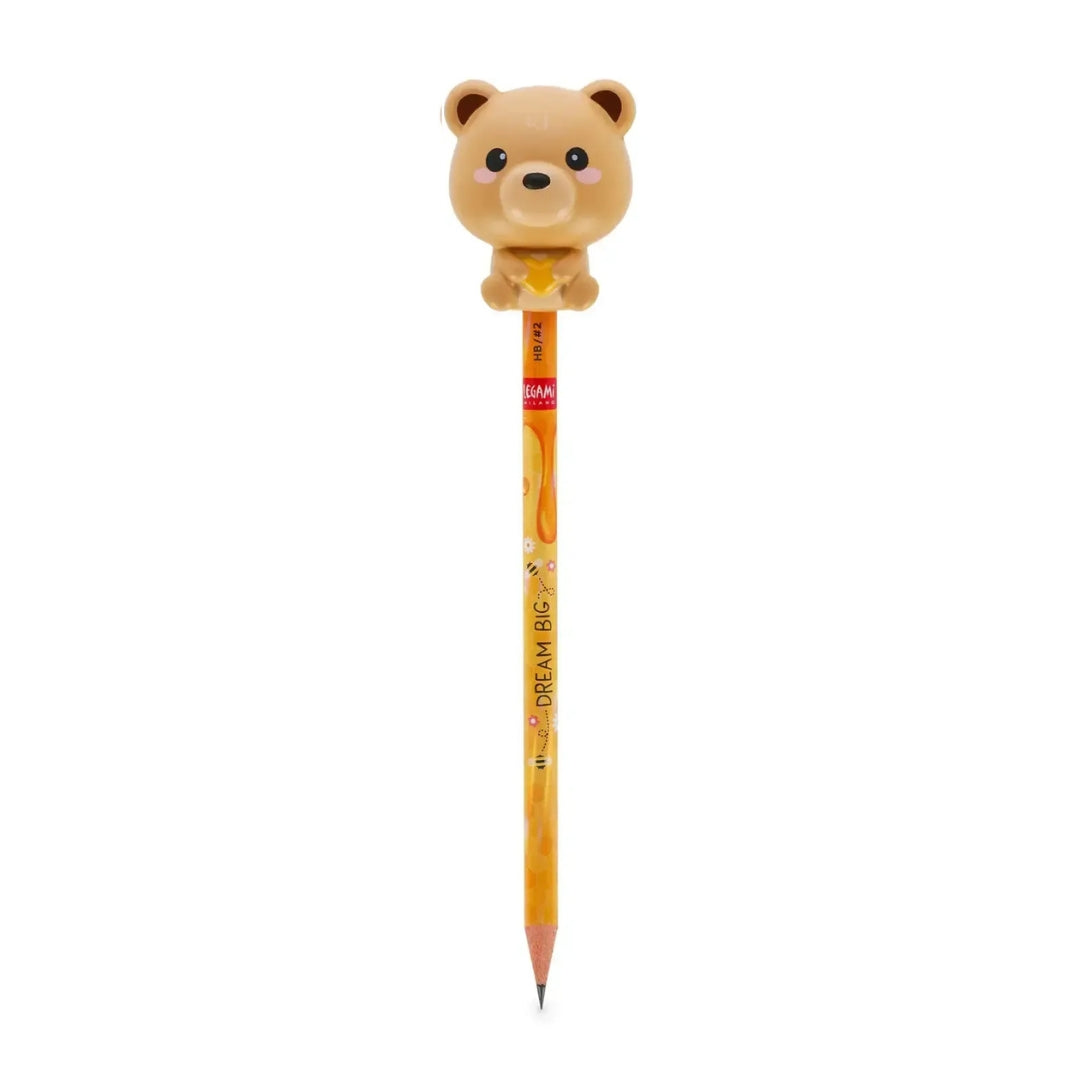 Legami Pencil With Squishy - Squeezies - Teddy Bear / Dream Big