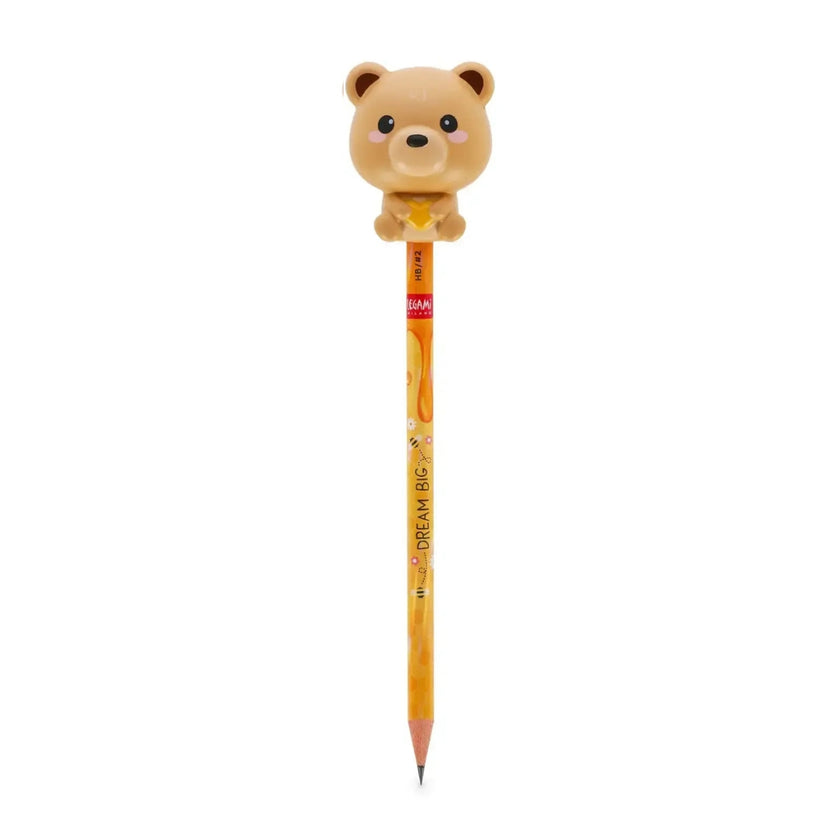 Legami Pencil With Squishy - Squeezies - Teddy Bear / Dream Big