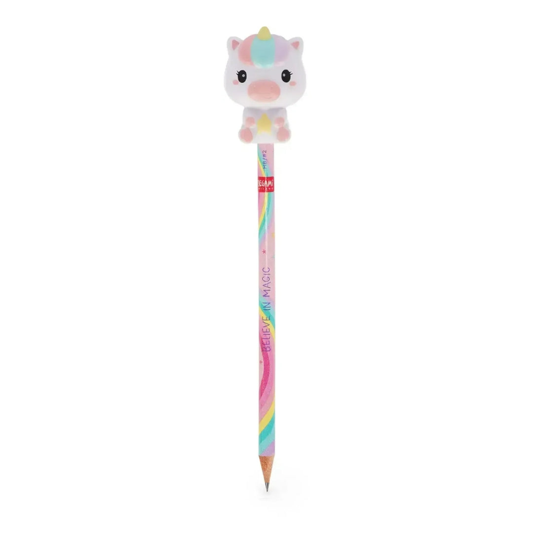 Legami Pencil With Squishy - Squeezies - Unicorn / Believe In Magic