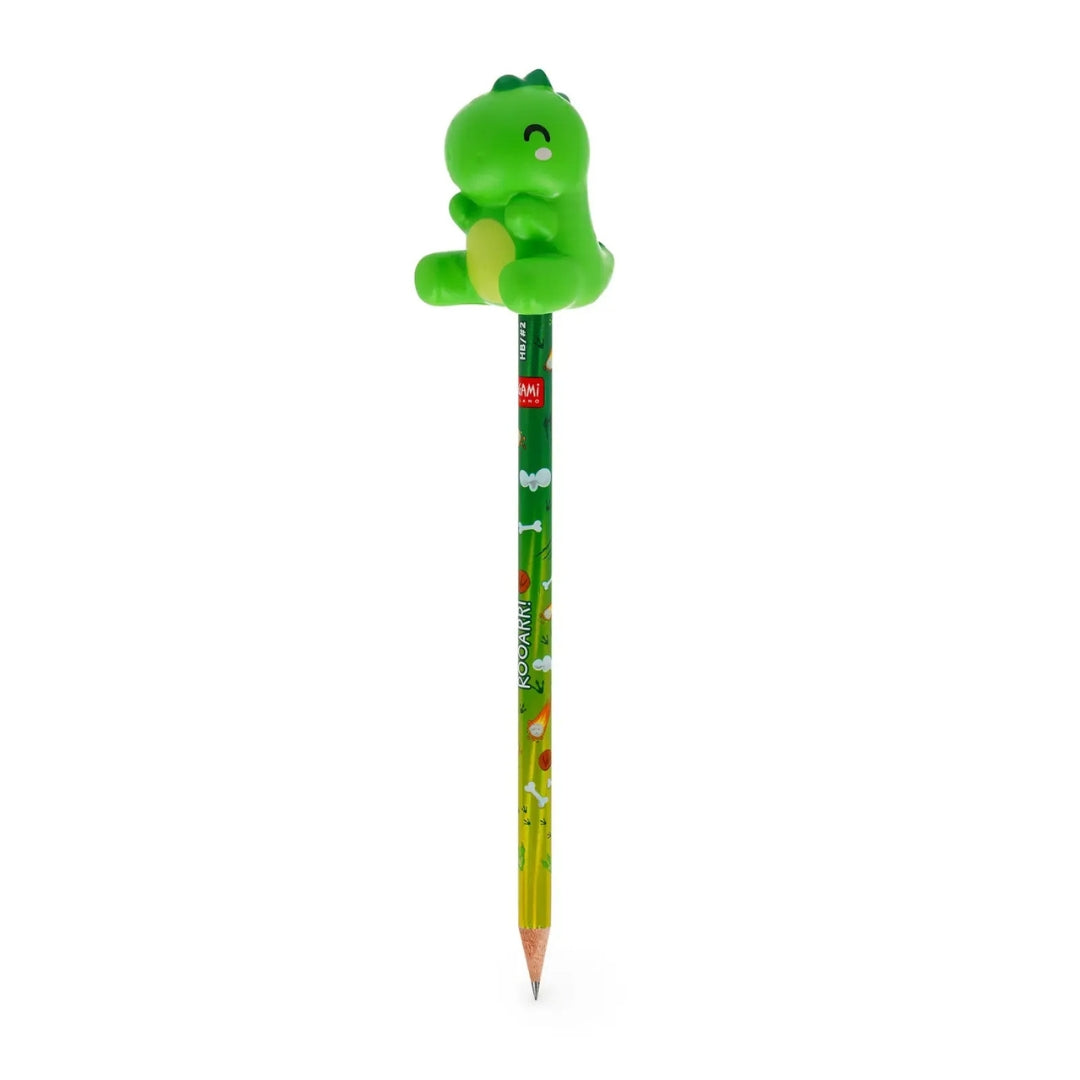 Legami Pencil With Squishy - Squeezies - Dino / Rooarr!