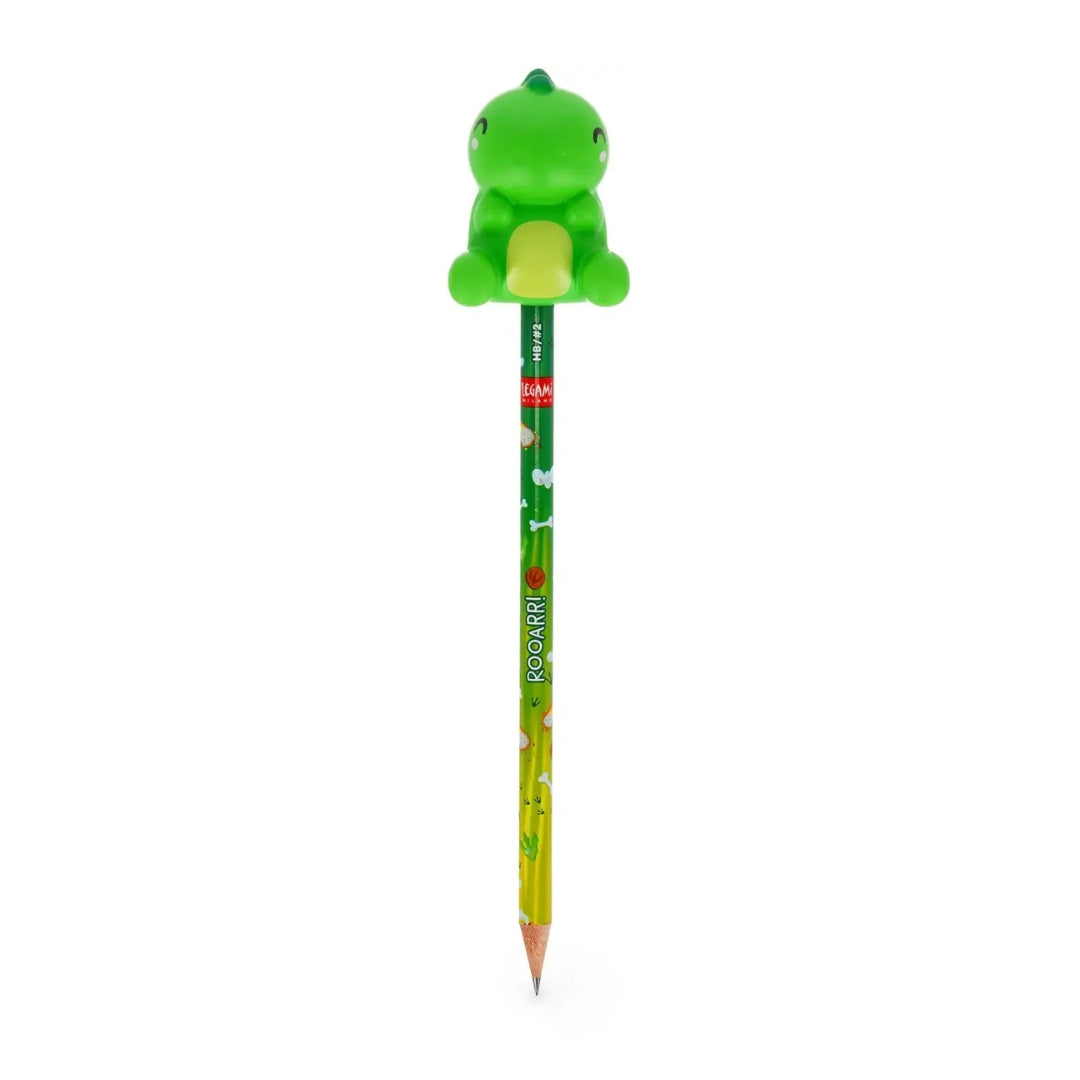 Legami Pencil With Squishy - Squeezies - Dino / Rooarr!