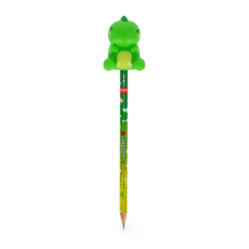 Legami Pencil With Squishy - Squeezies - Dino / Rooarr!