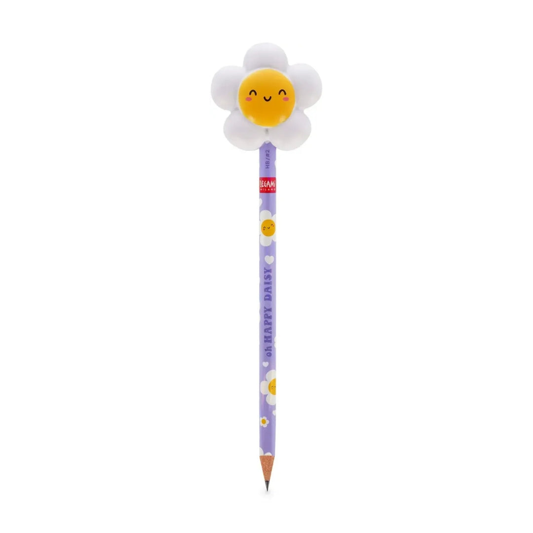 Legami Pencil With Squishy - Squeezies - Daisy / Oh Happy Daisy