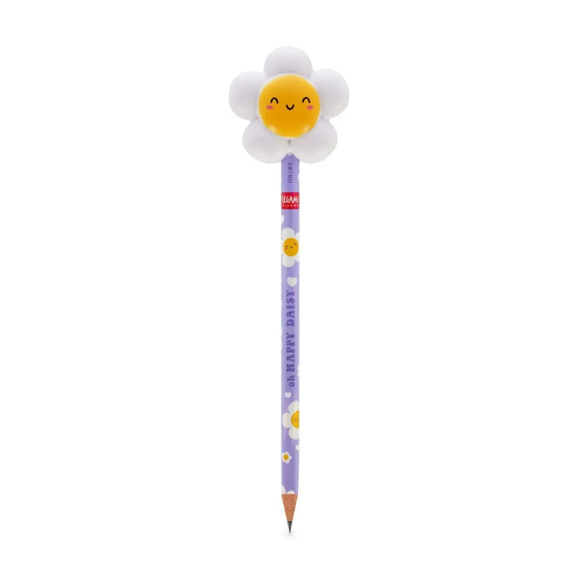 Legami Pencil With Squishy - Squeezies - Daisy / Oh Happy Daisy