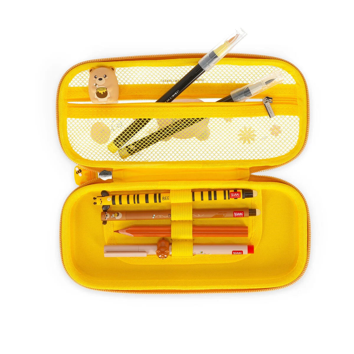 Legami Rigid Transparent Pencil Case - WonderWow - Teddy Bear