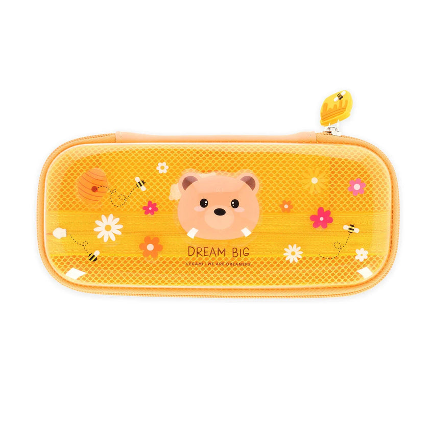 Legami Rigid Transparent Pencil Case - WonderWow - Teddy Bear