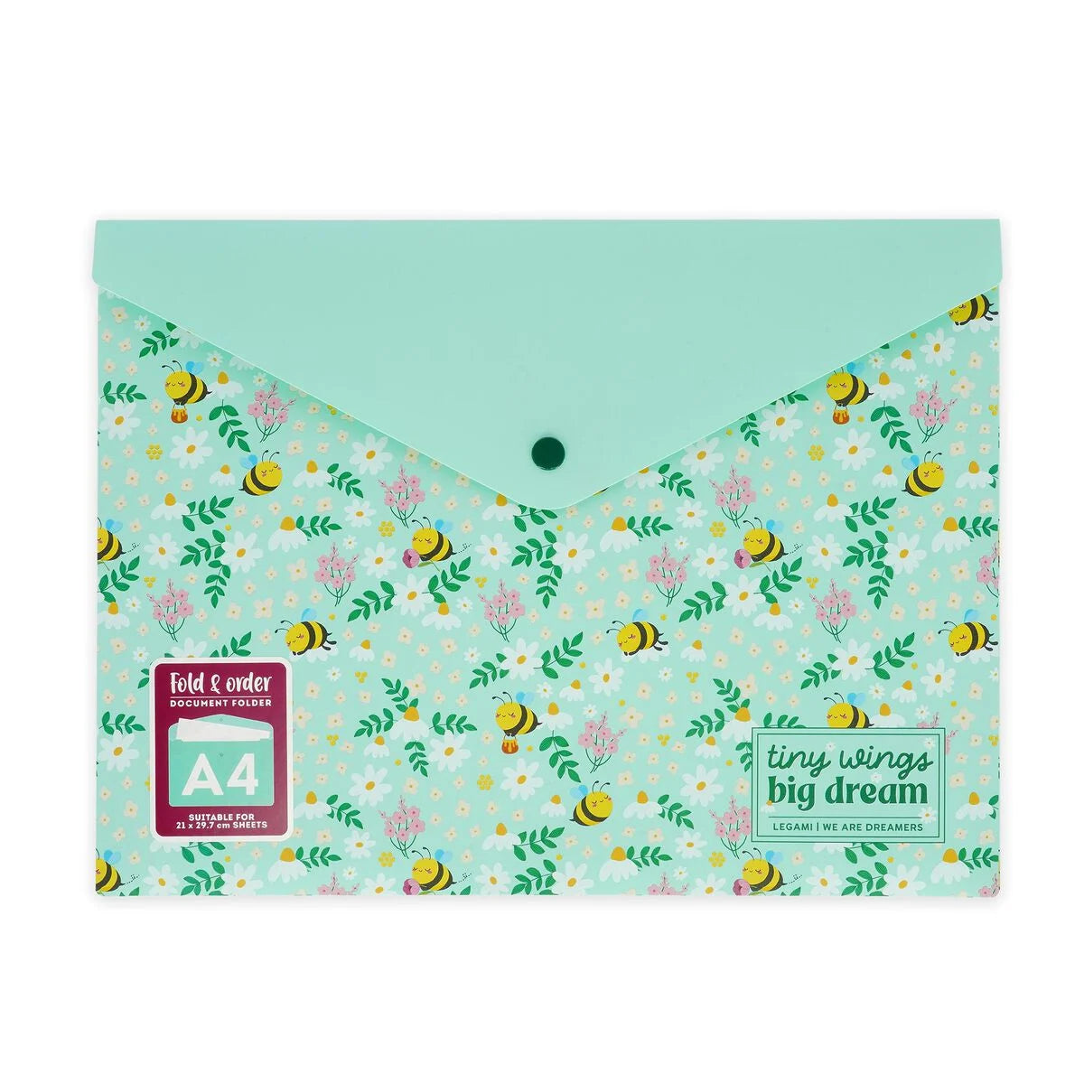 A4 Legami Document Folder - Fold & Order - Bee