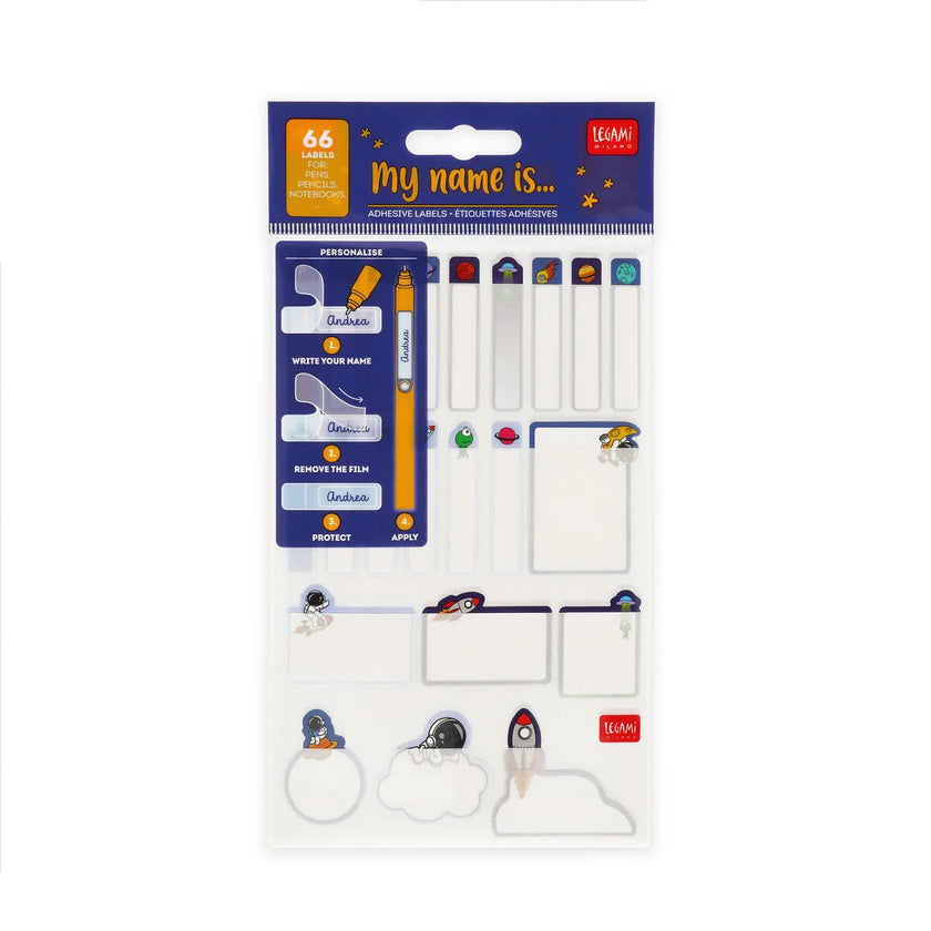Legami Adhesive Labels With Protective Film - My Name Is... - Space