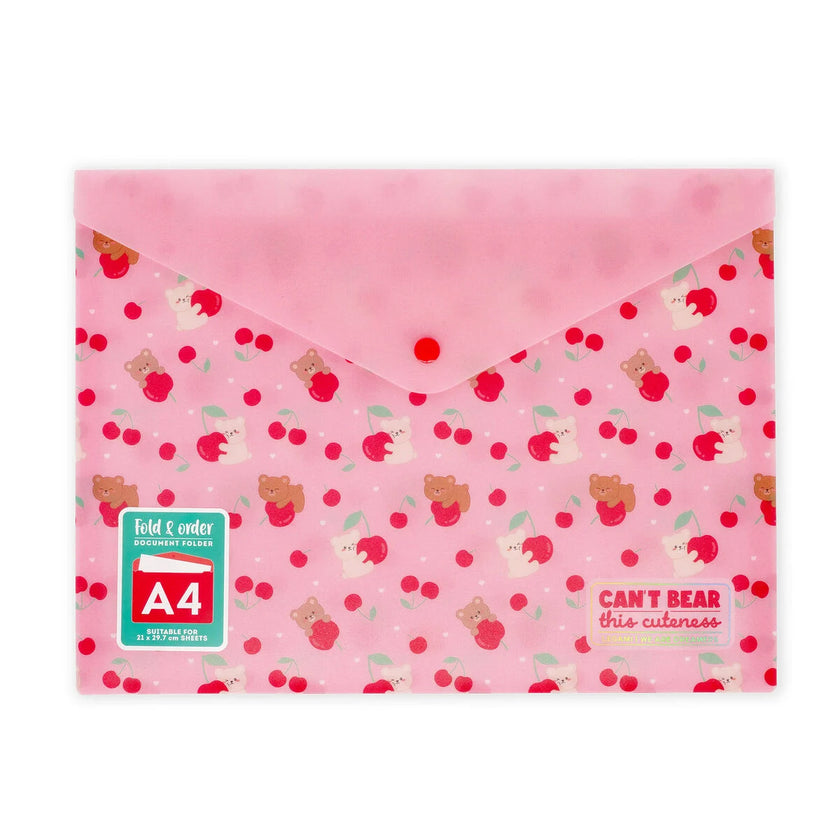 A4 Legami Document Folder - Fold & Order - Teddy Bear