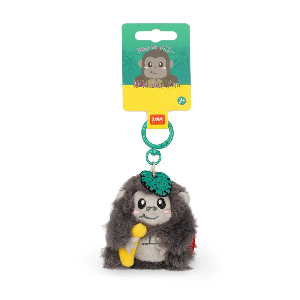 Legami Plush Key Ring - Tiny Super Soft! - Gorilla - Wild But Kind