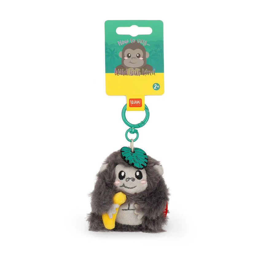 Legami Plush Key Ring - Tiny Super Soft! - Gorilla - Wild But Kind