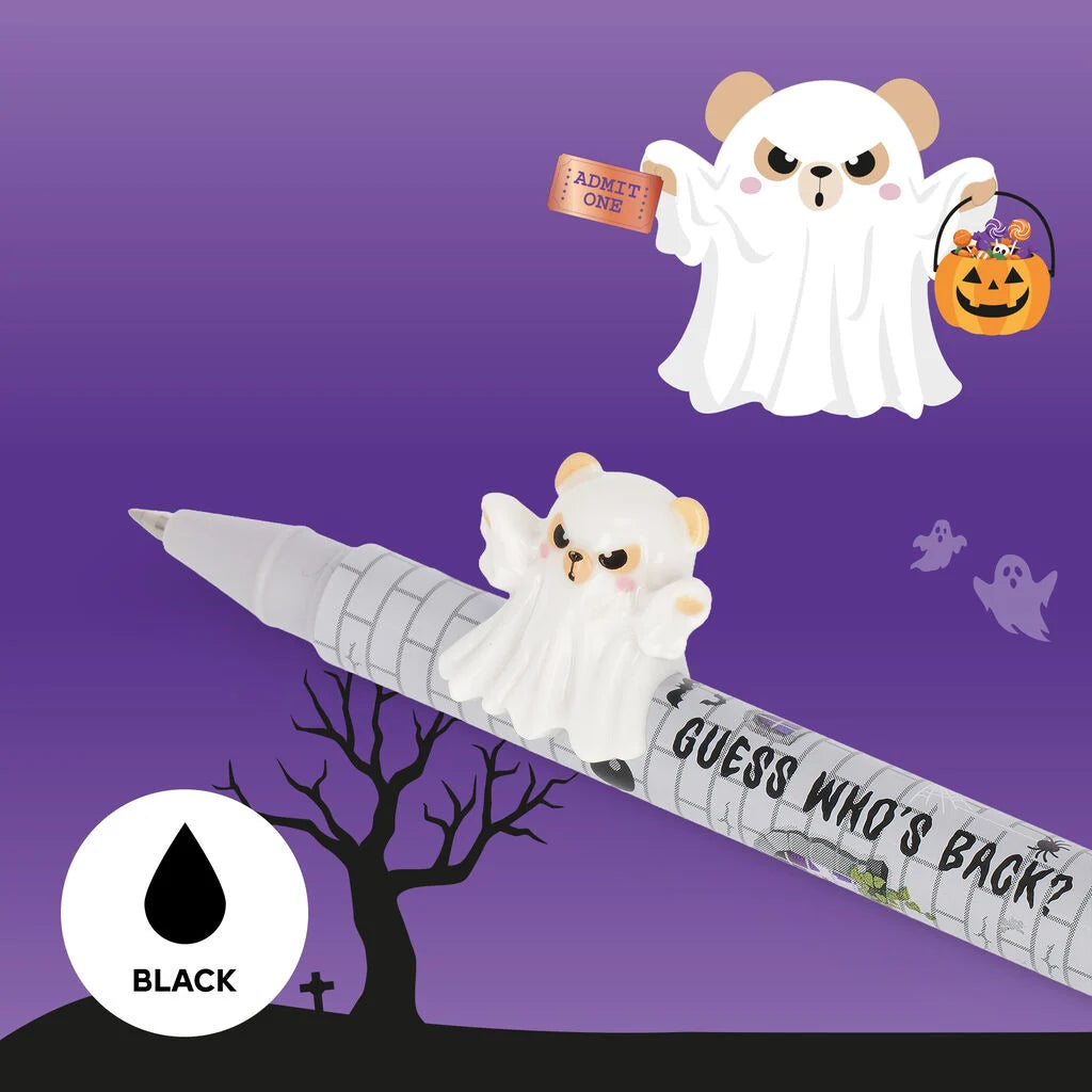 Legami - HALLOWEEN EDITION - Gel Pens With Decorative Animal Charm A Set Of 2pcs - Lovely Friends - Spooky Party