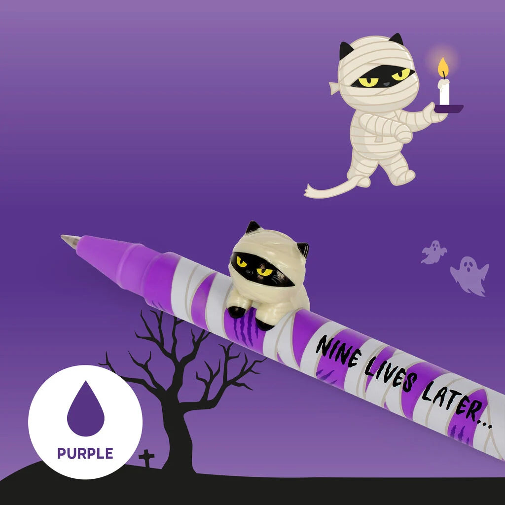 Legami - HALLOWEEN EDITION - Gel Pens With Decorative Animal Charm A Set Of 2pcs - Lovely Friends - Spooky Party