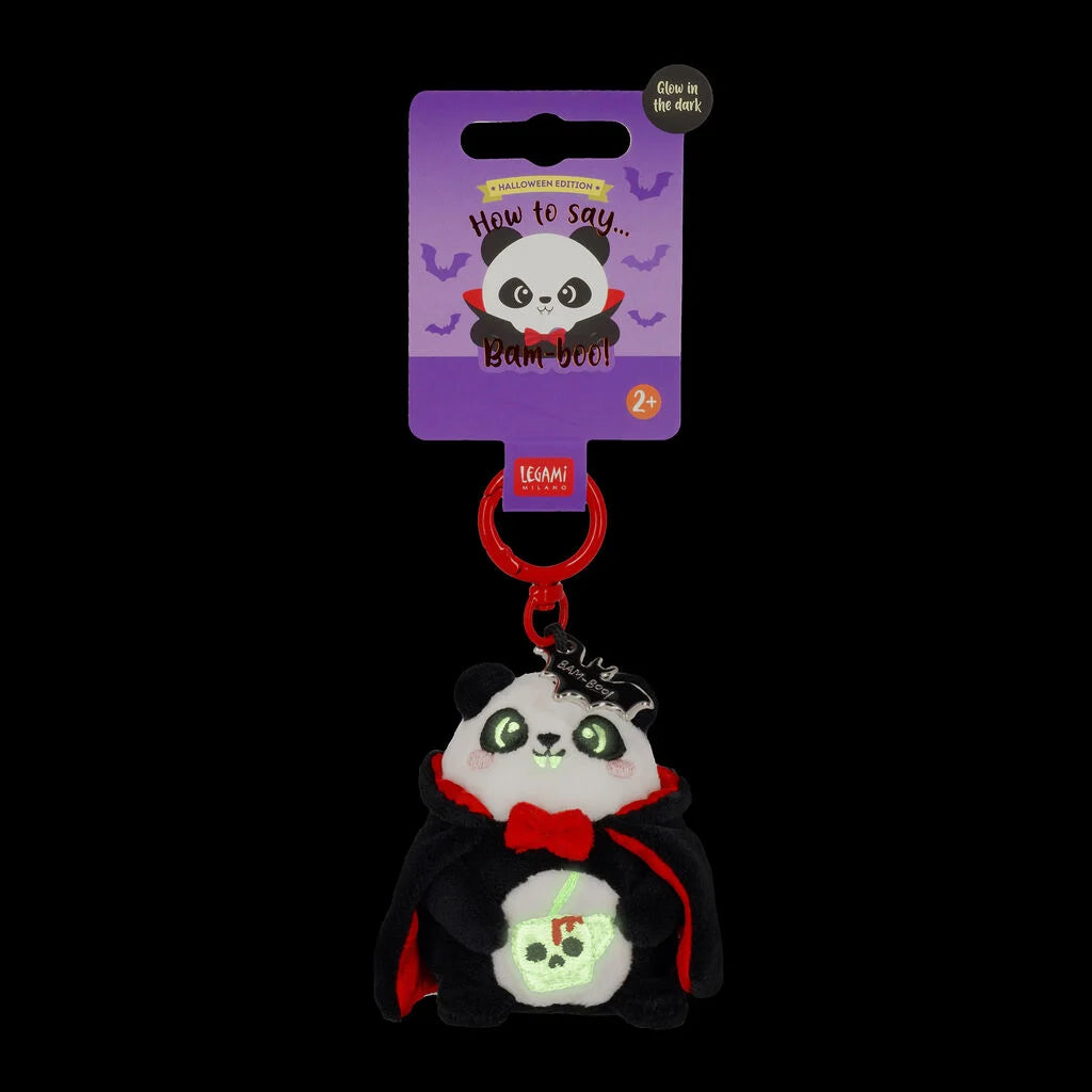 Legami - HALLOWEEN EDITION - Plush Key Ring - Tiny Super Soft! - Panda - Bam-Boo!