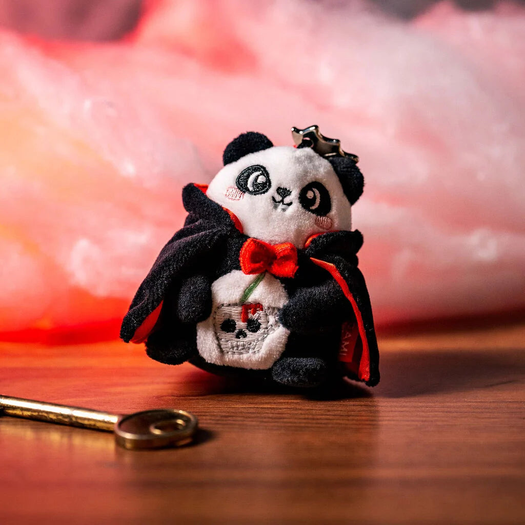 Legami - HALLOWEEN EDITION - Plush Key Ring - Tiny Super Soft! - Panda - Bam-Boo!