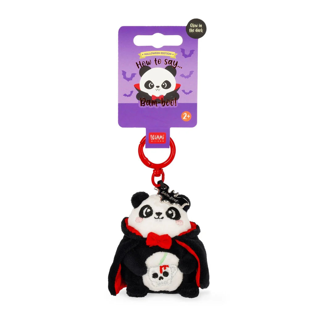 Legami - HALLOWEEN EDITION - Plush Key Ring - Tiny Super Soft! - Panda - Bam-Boo!